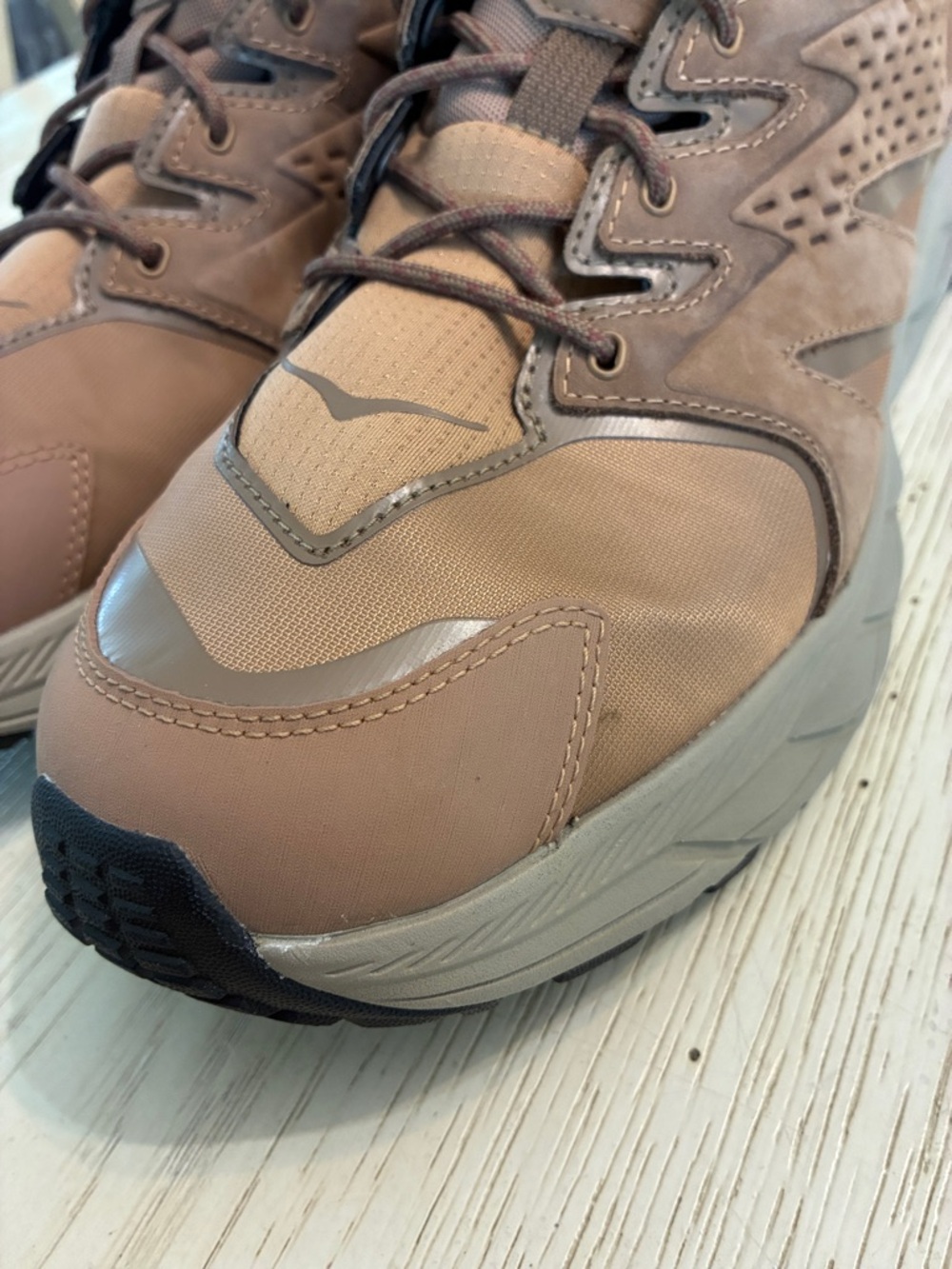 Men’s Hoka Anacapa Low GTX Hiking Sneaker Shoes (Brown/Tan/Black) - Picture 4 of 16